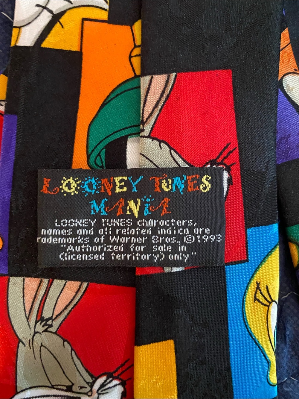 Warner Bros. Multicolor Looney Tunes Patchwork Tie - Picture 3 of 4